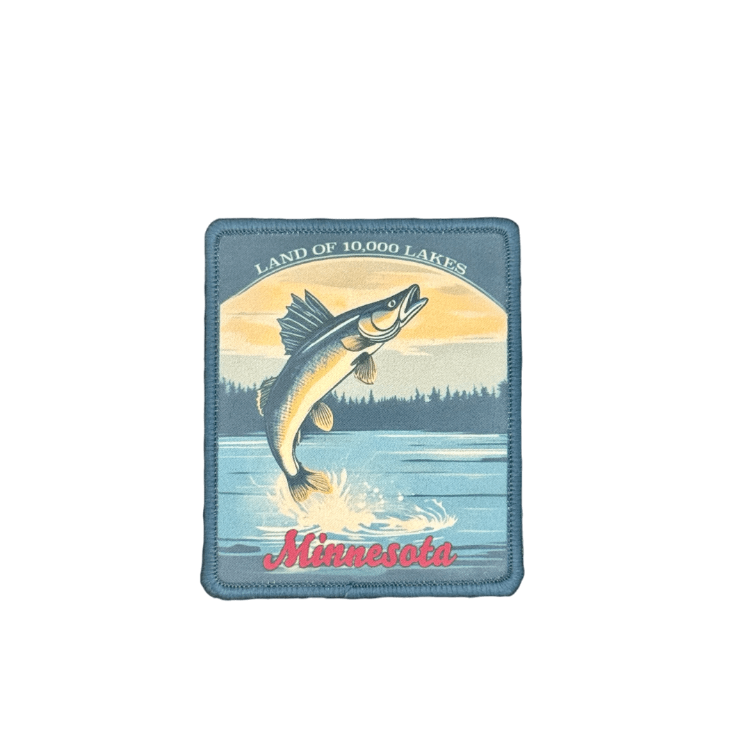 "Land of 10,000 Lakes" Minnesota Fish Iron On Sublimation Patch  - Wander Together Outfitters