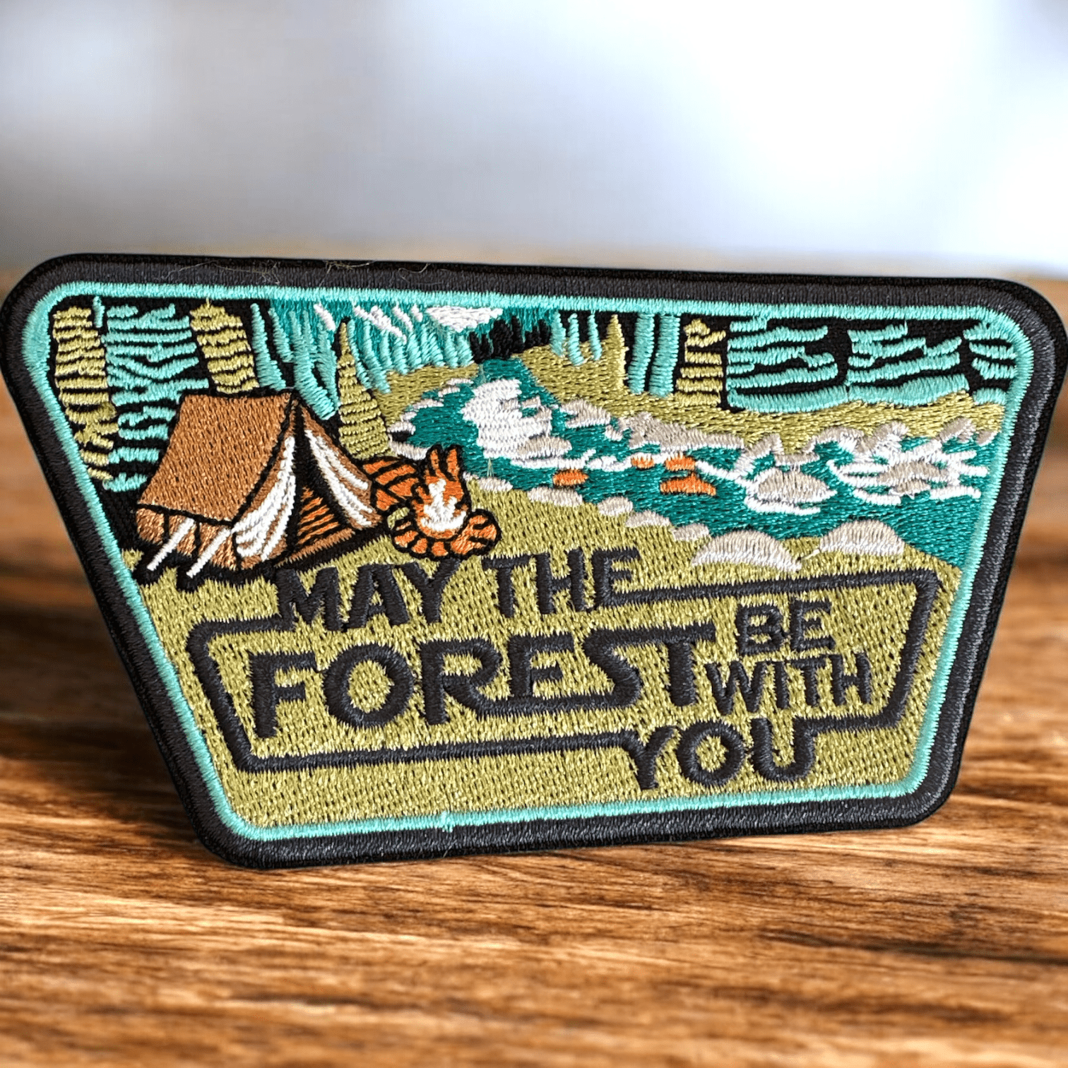 Large "May the Forest Be With You" (Camping) Embroidered Iron On Patch - Wander Together Outfitters
