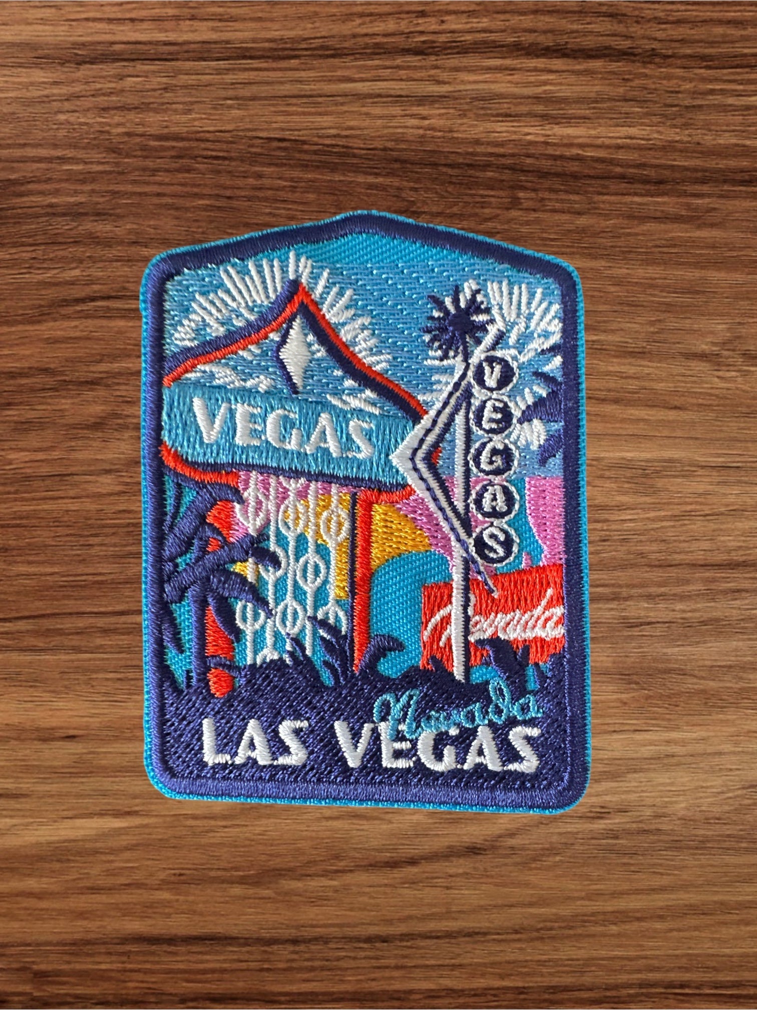 Las Vegas Retro Iron On Embroidered Patch - Wander Together Outfitters