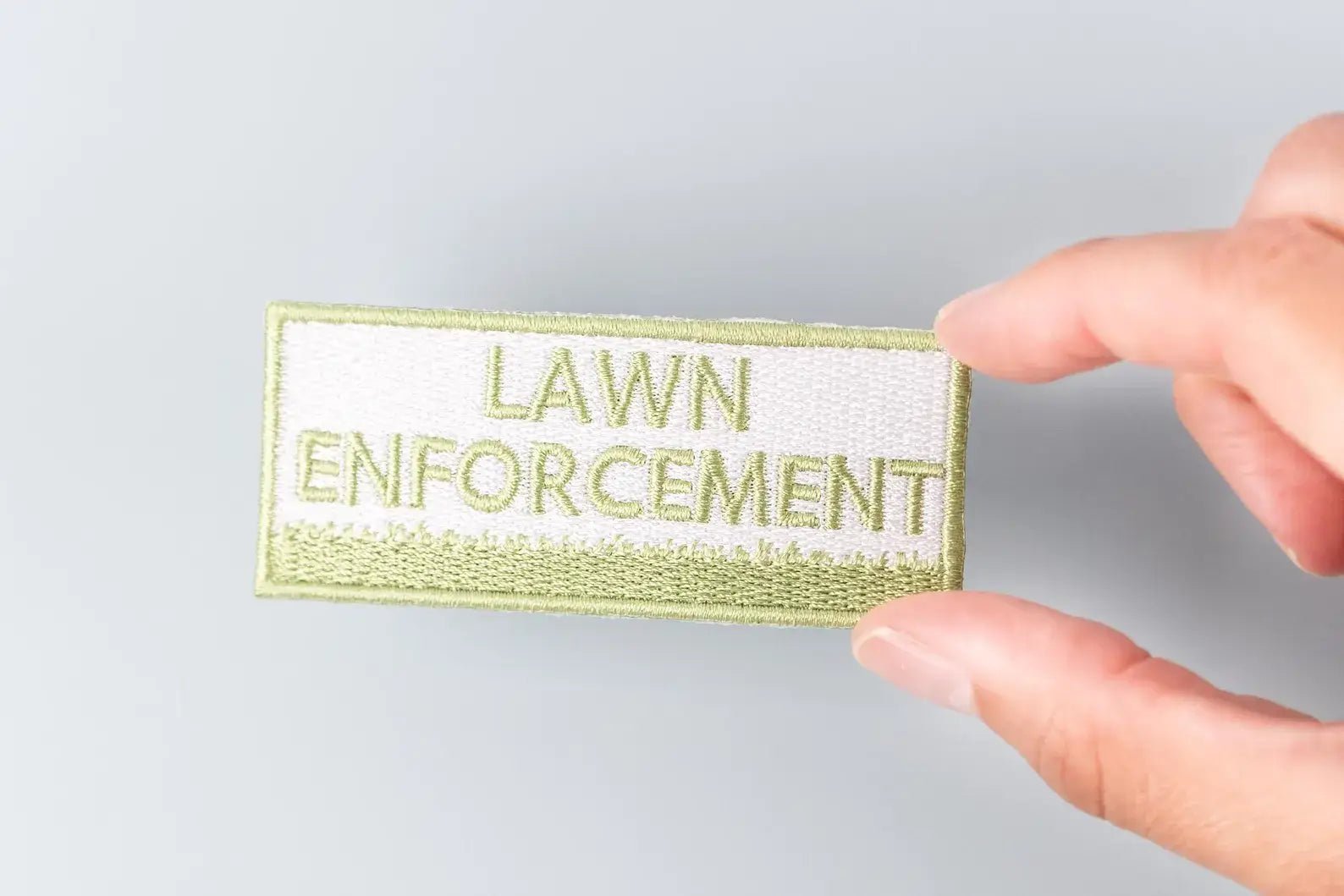 Lawn Enforcement Embroidered Iron - On Patch Grass Garden Dad - Wander Together Outfitters