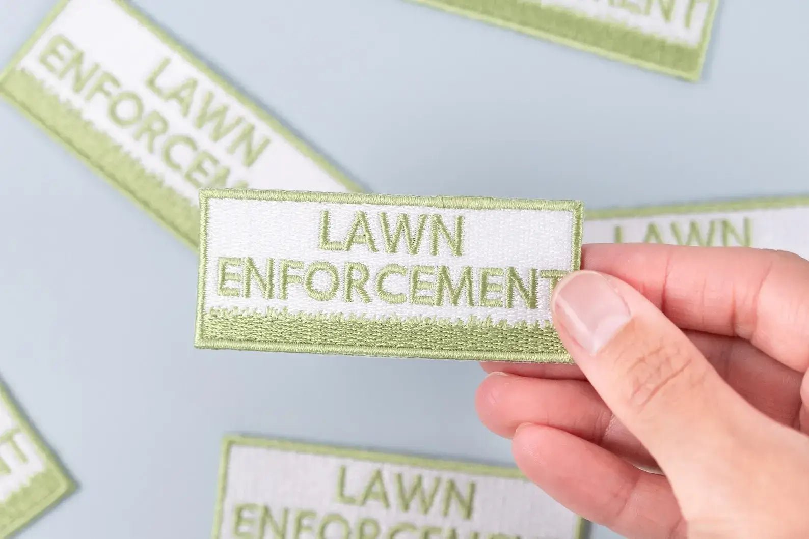 Lawn Enforcement Embroidered Iron - On Patch Grass Garden Dad - Wander Together Outfitters