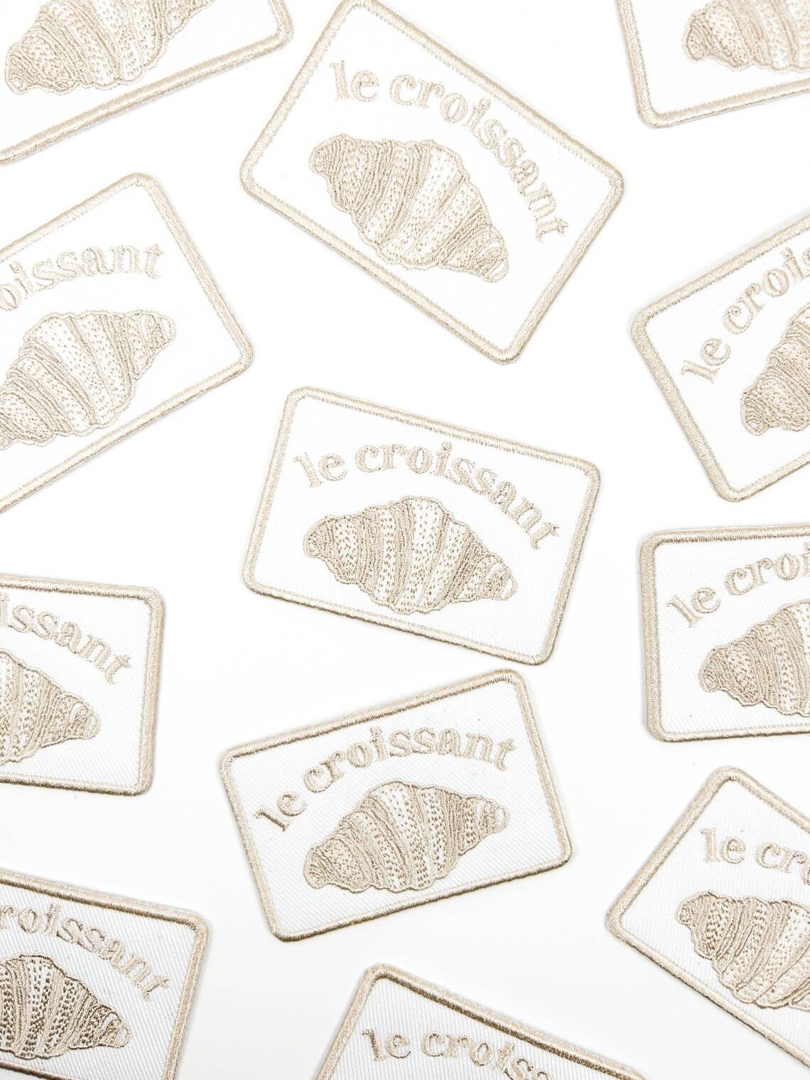 "Le Croissant" Embroidered Iron On Patch - Wander Together Outfitters