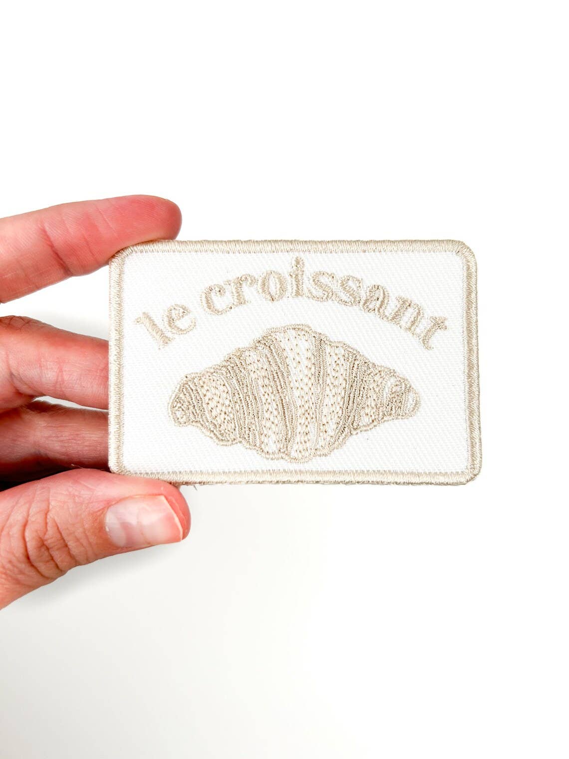 "Le Croissant" Embroidered Iron On Patch - Wander Together Outfitters