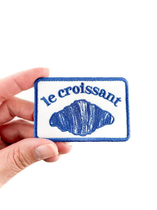 Le Croissant Embroidered Iron On Patch - Wander Together Outfitters