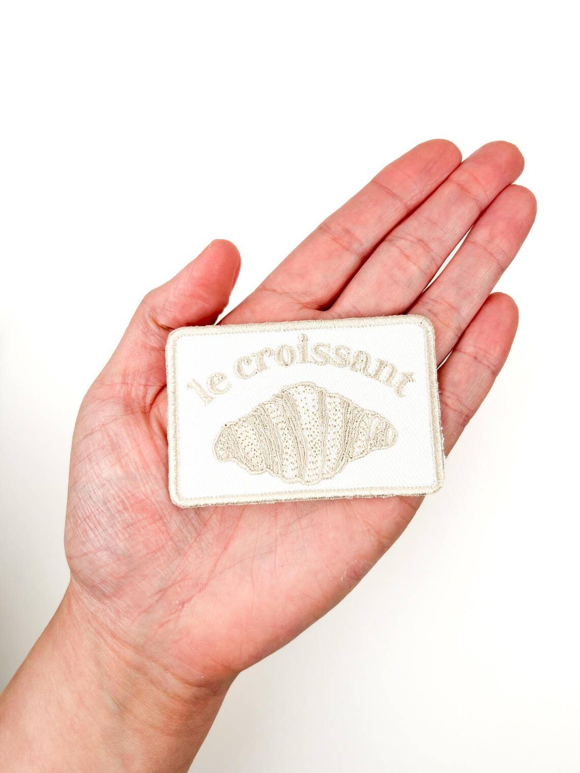 "Le Croissant" Embroidered Iron On Patch - Wander Together Outfitters