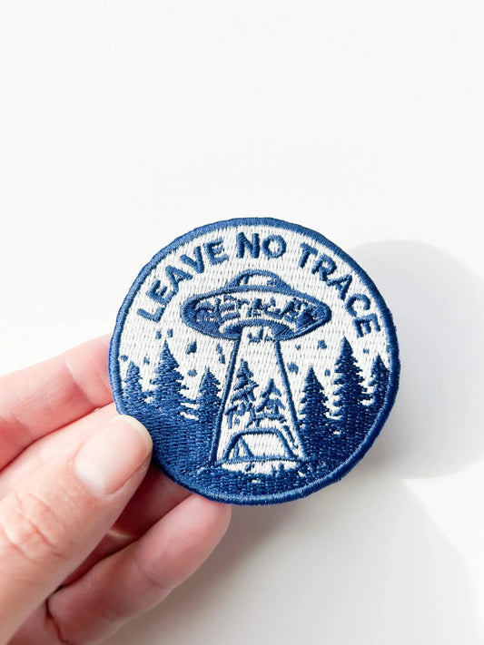 “Leave No Trace” UFO Patch Embroidered Camping UFO - Wander Together Outfitters