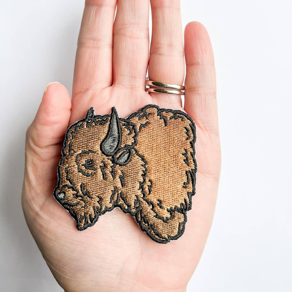 LEFT Bison Buffalo Embroidered Iron On Patch - Wander Together Outfitters