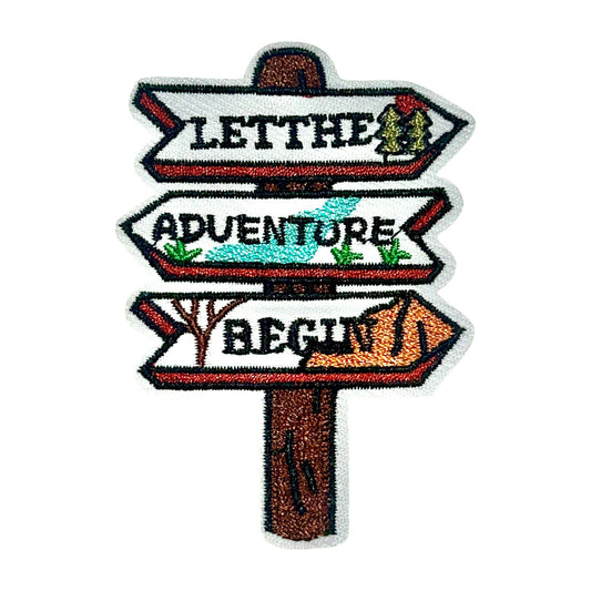 “Let The Adventure Begin” Iron On Patch - Wander Together Outfitters