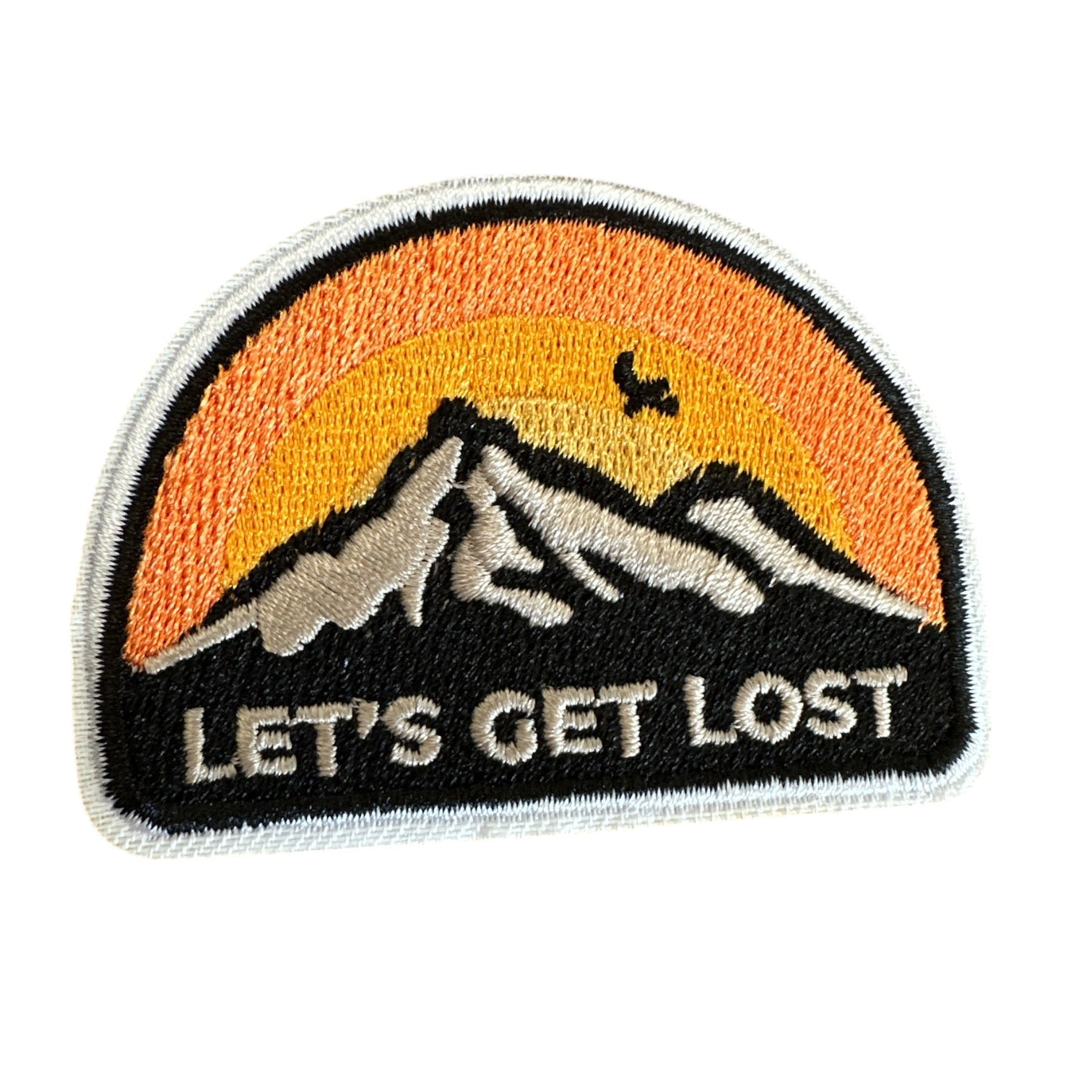 "Let's Get Lost" Iron On Embroidered Patch - Wander Together Outfitters
