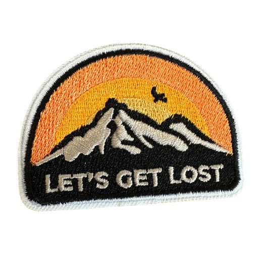 "Let's Get Lost" Iron On Embroidered Patch - Wander Together Outfitters