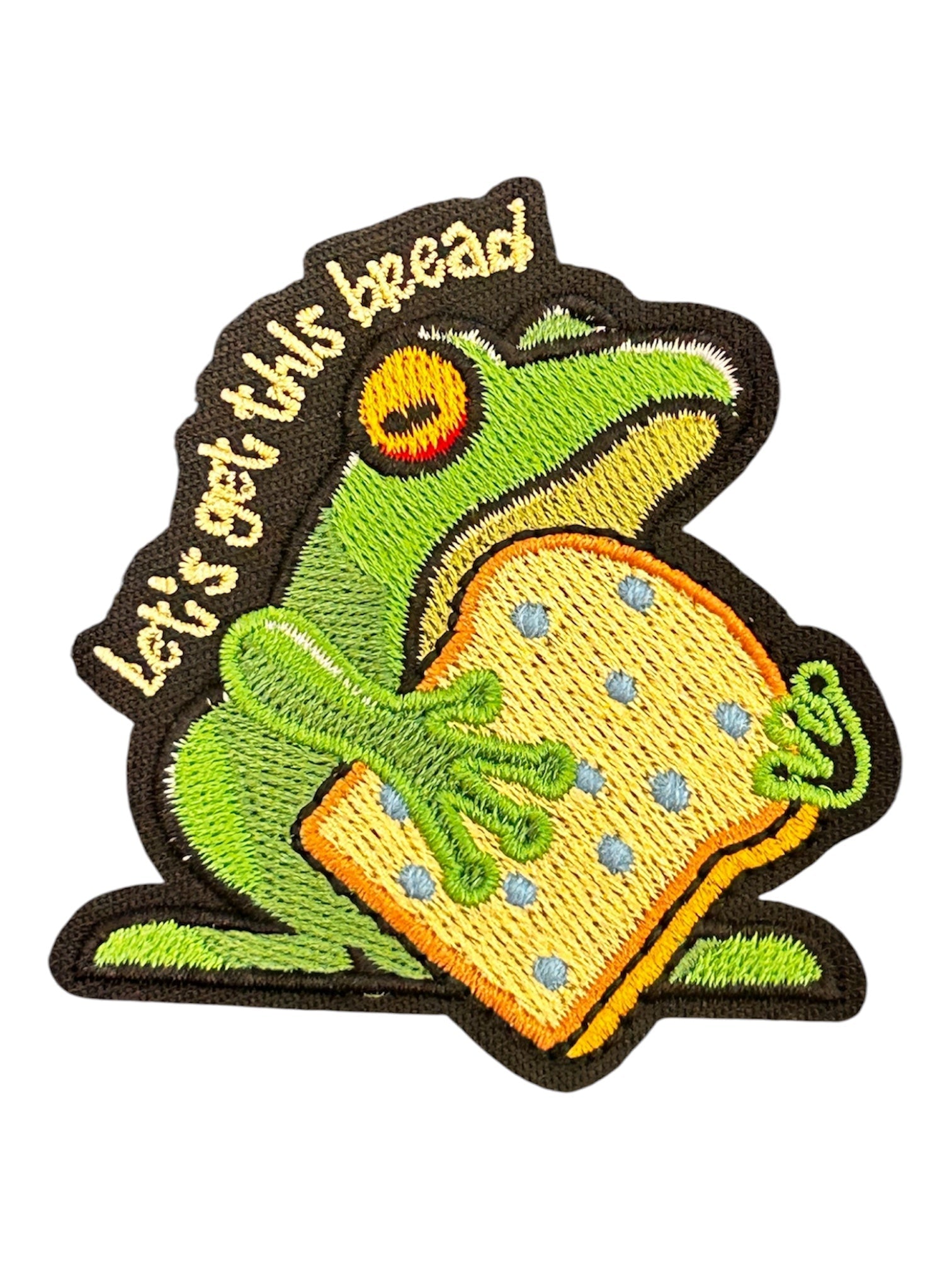 "Let’s Get This Bread" Frog Iron On Patch - Wander Together Outfitters