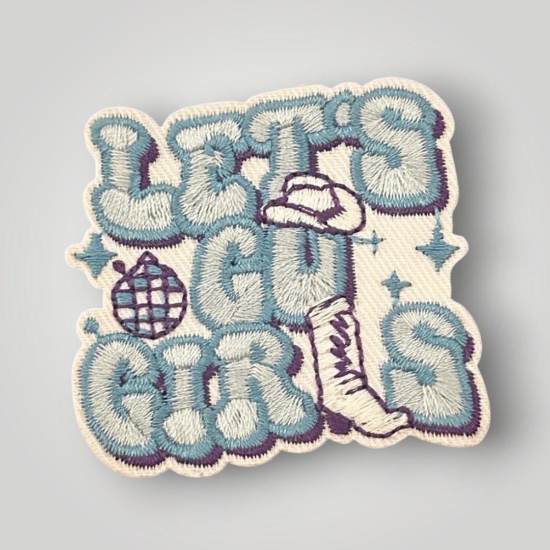 “Let’s Go Girls” Disco Cowgirl Iron On Patch - Wander Together Outfitters