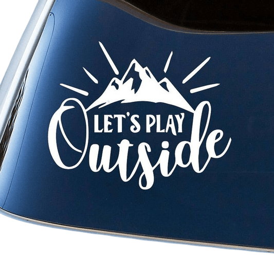 "Let's Play Outside" Car Window Vinyl Sticker Decal - Wander Together Outfitters
