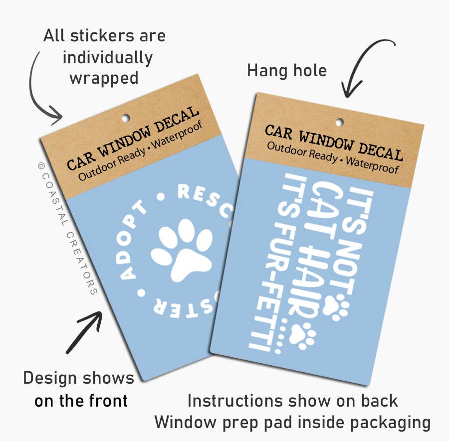 Let's Play Outside White Vinyl Car Window Decal (Packaged) - Wander Together Outfitters