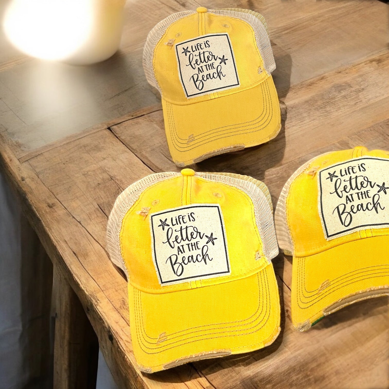 "Life Is Better At The Beach" Soft Distressed Cap - Wander Together Outfitters