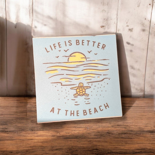 “Life Is Better At The Beach” Sticker (SALE) - Wander Together Outfitters