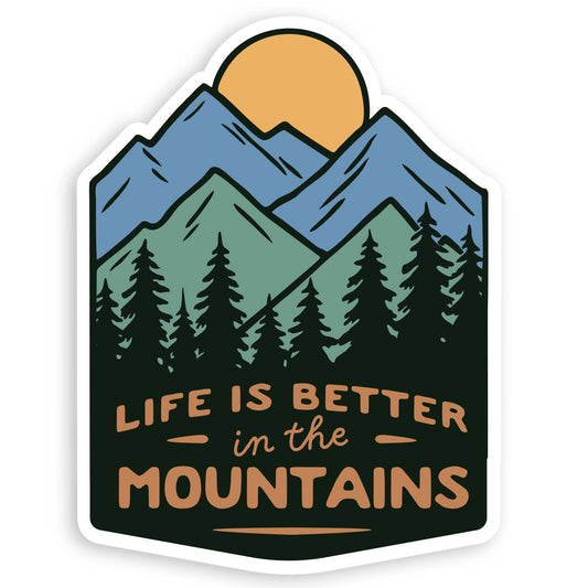 "Life is Better in the Mountains" Vinyl Sticker - Wander Together Outfitters