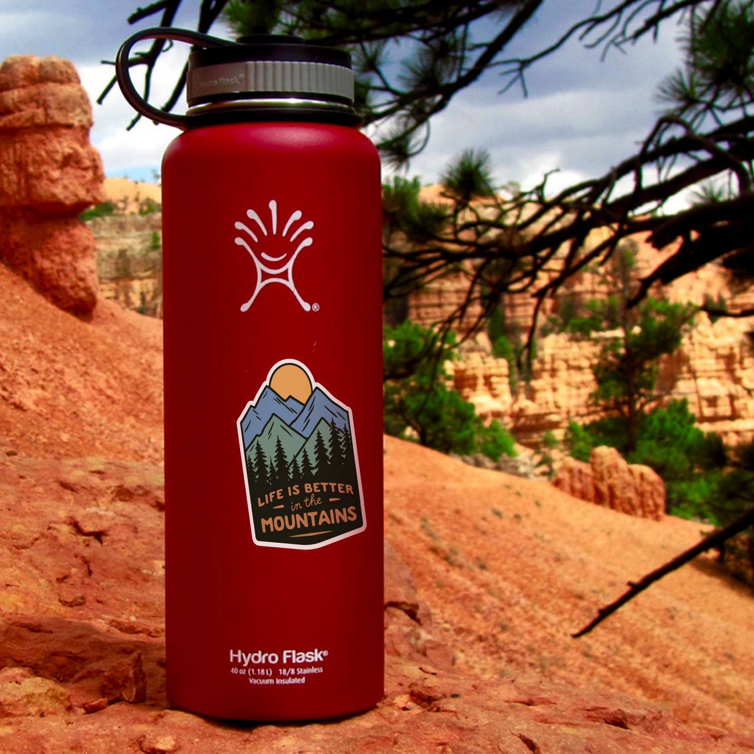 "Life is Better in the Mountains" Vinyl Sticker - Wander Together Outfitters