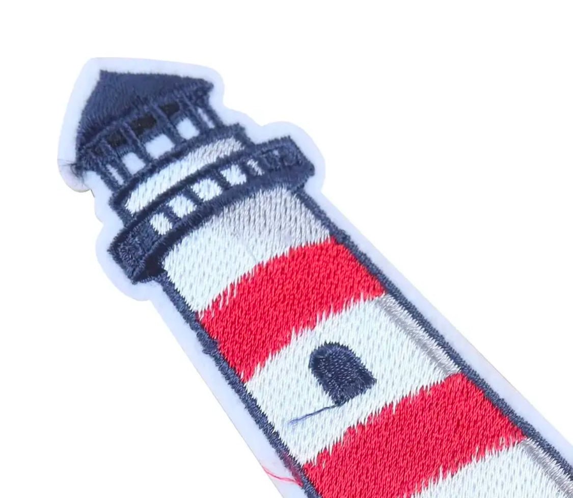 Lighthouse Iron On Patches - Wander Together Outfitters