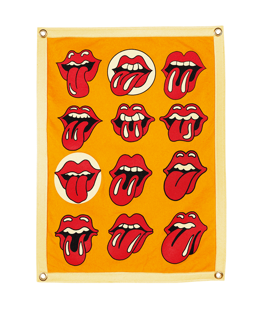 Lips Camp Flag • The Rolling Stones x Oxford Pennant - Wander Together Outfitters