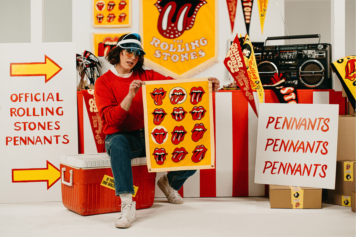 Lips Camp Flag • The Rolling Stones x Oxford Pennant - Wander Together Outfitters