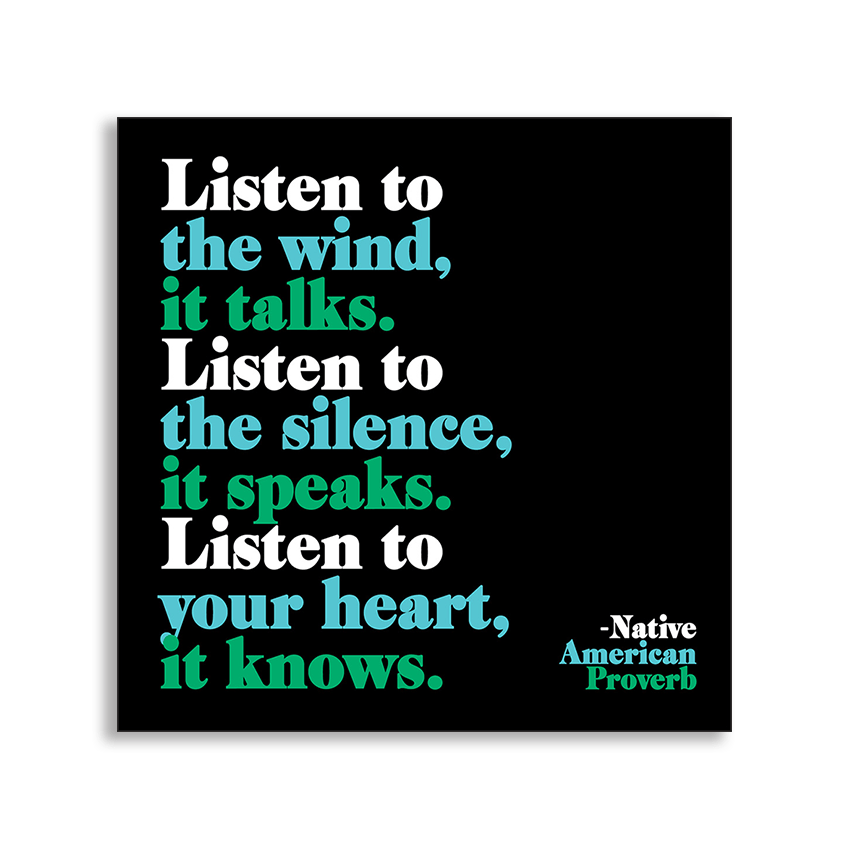 "Listen To The Wind" (Native American Proverb) Magnet - Wander Together Outfitters