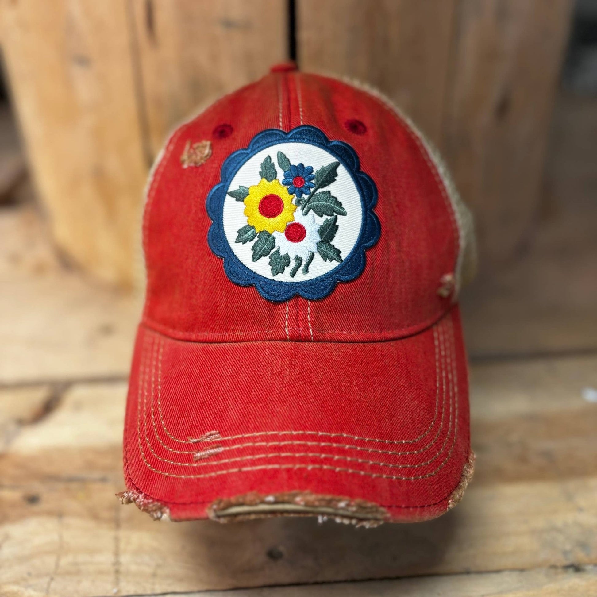 Little Flower Patch Hat (Citrus) SALE - Wander Together Outfitters