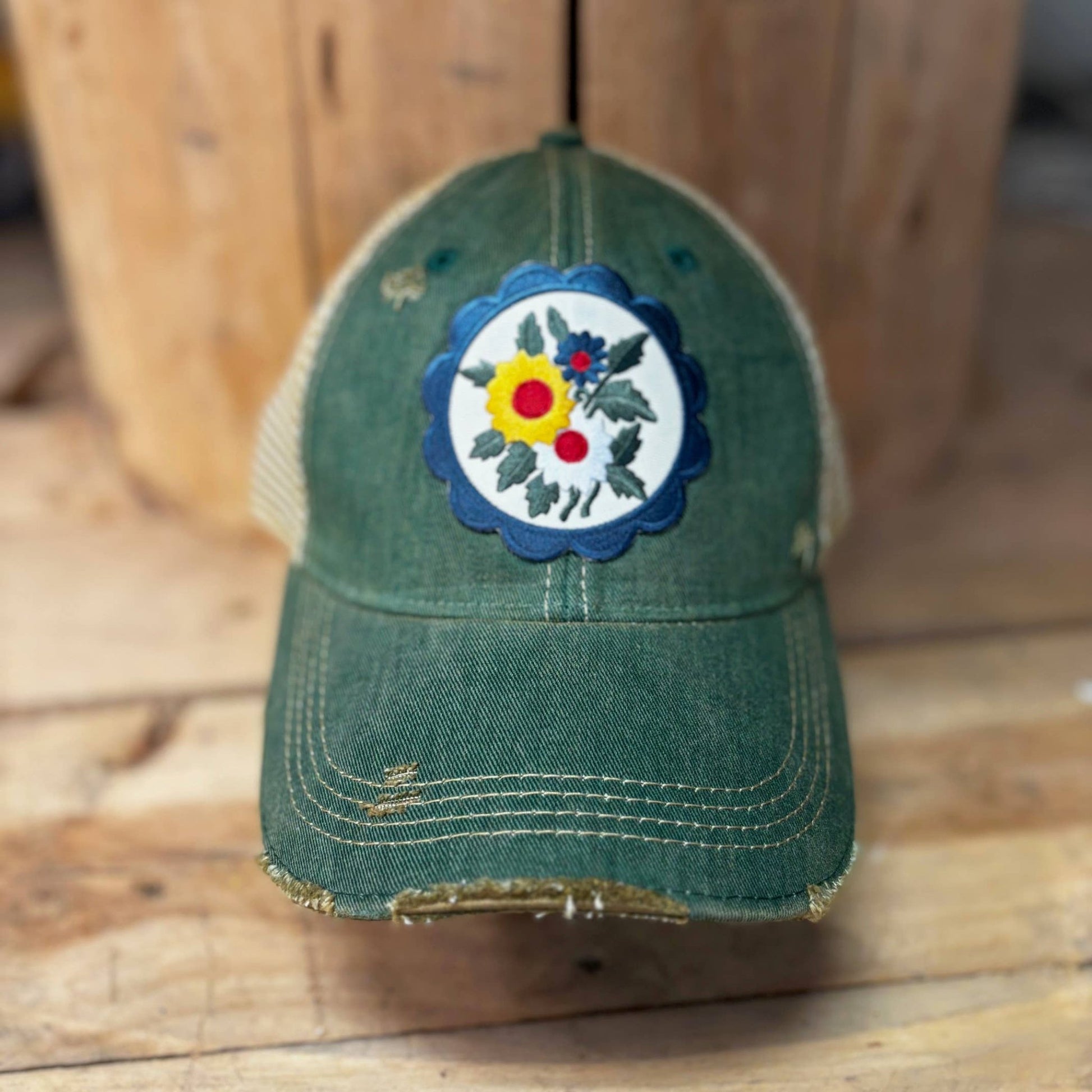 Little Flower Patch Hat (Citrus) SALE - Wander Together Outfitters