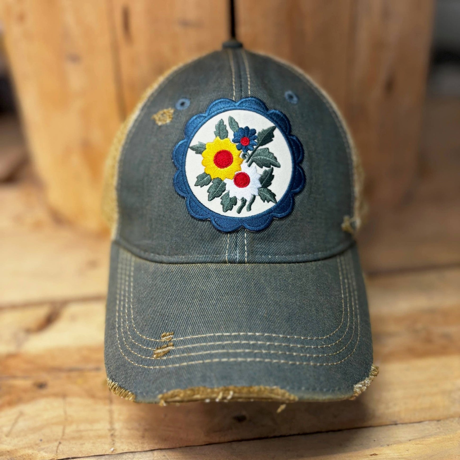 Little Flower Patch Hat (Citrus) SALE - Wander Together Outfitters