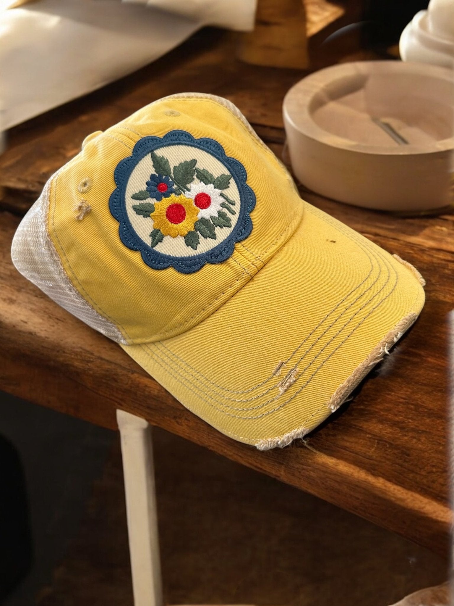 Little Flower Patch Hat (Citrus) SALE - Wander Together Outfitters