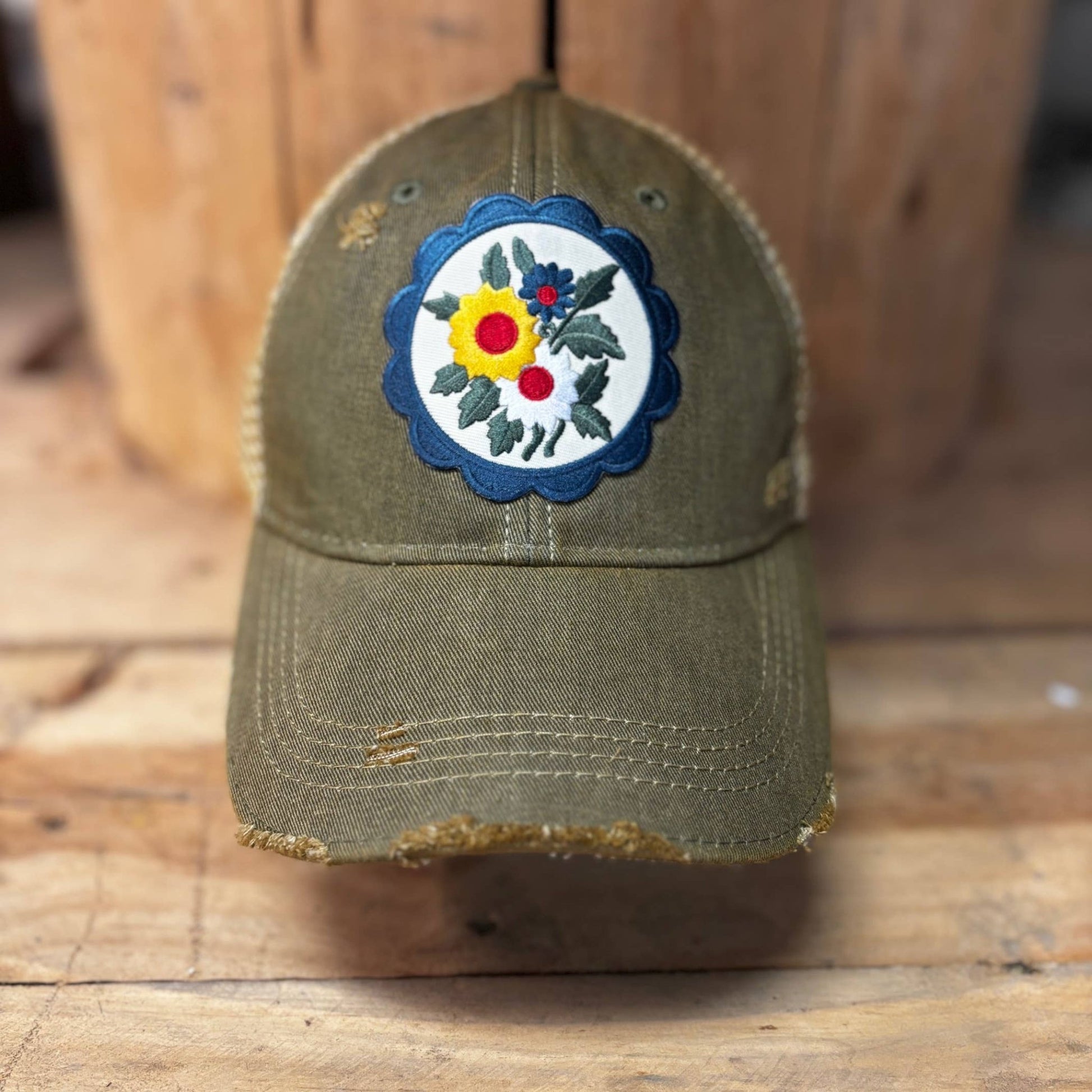 Little Flower Patch Hat (Citrus) SALE - Wander Together Outfitters