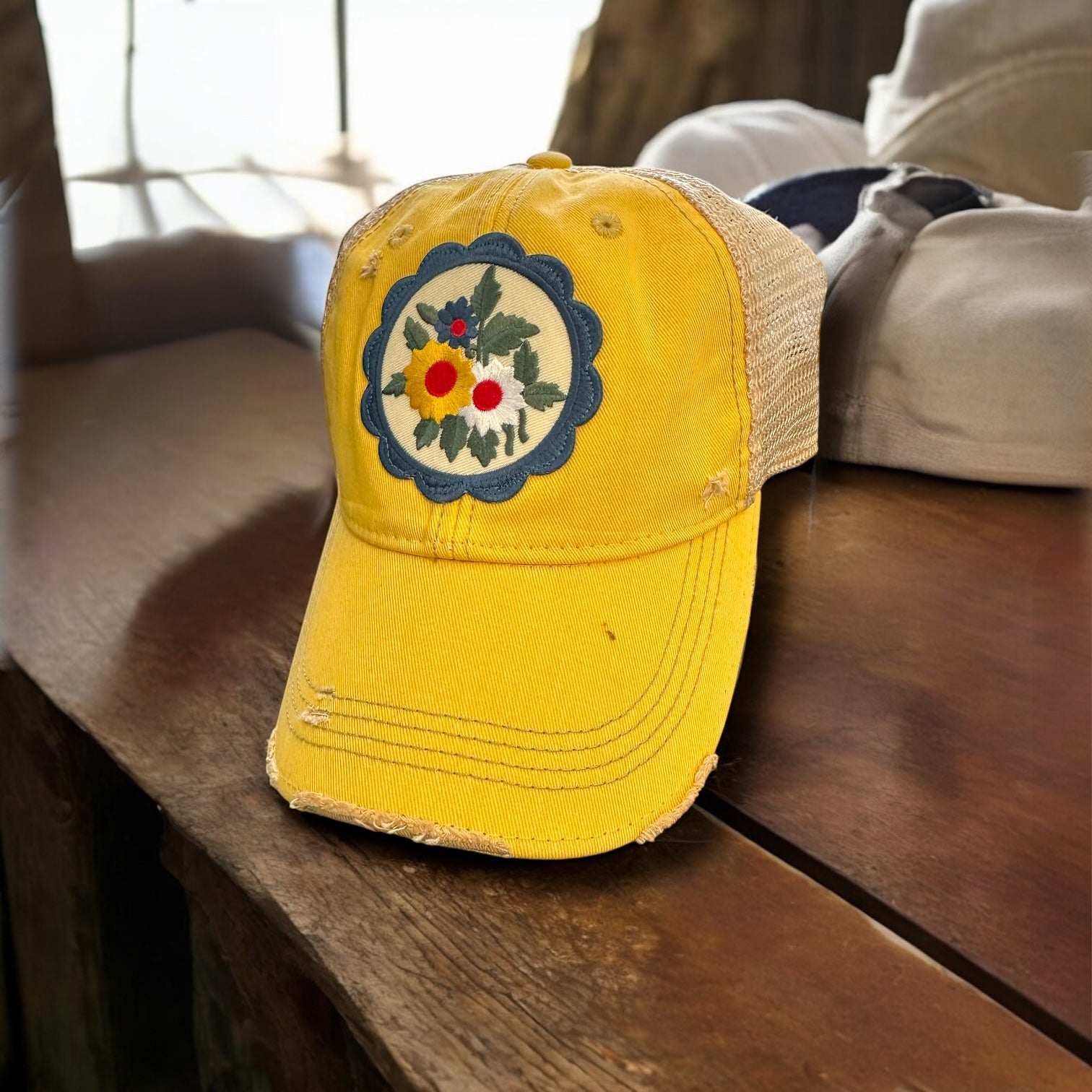 Little Flower Patch Hat (Citrus) SALE - Wander Together Outfitters