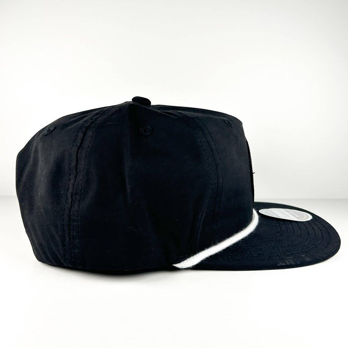 "Live Fast Surf Slow" Embroidered Patch Black Rope Unisex Surfing Hat - Wander Together Outfitters