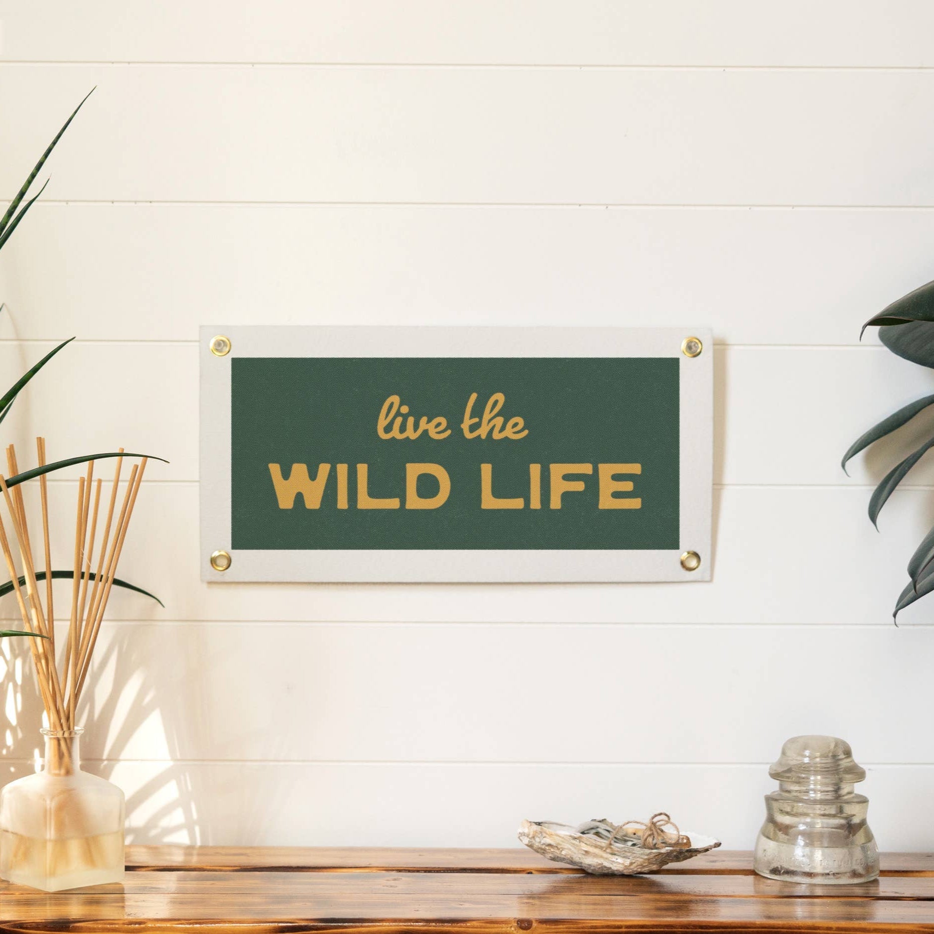 "Live the Wild Life" Felt Banner - Wander Together Outfitters