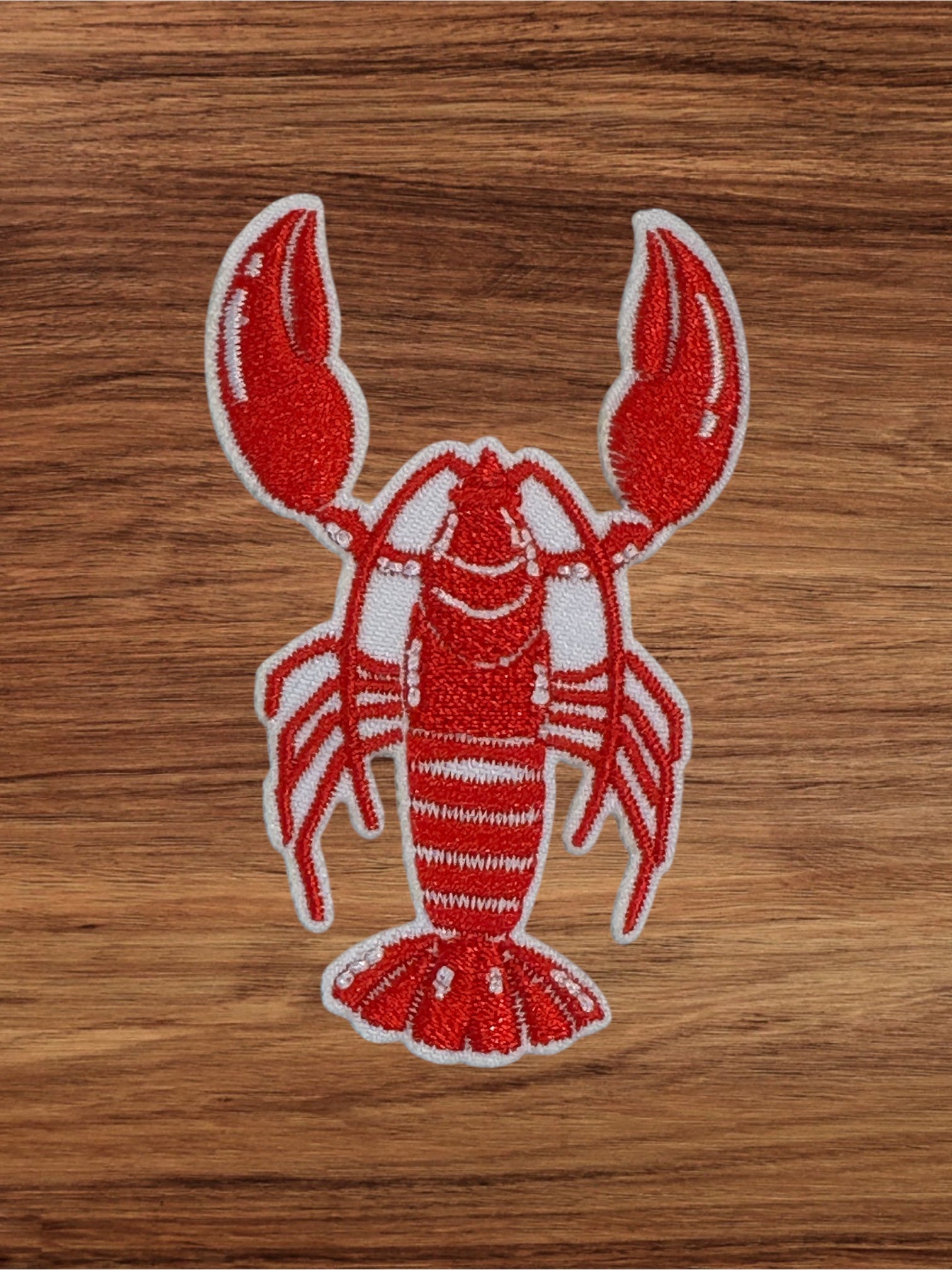 Lobster Embroidered Iron on Patch Beach Marine Life Nature (Various) - Wander Together Outfitters
