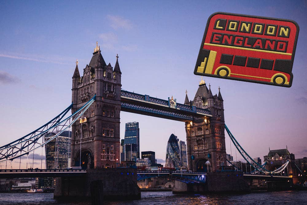 London England Embroidered Iron On Patch - Wander Together Outfitters