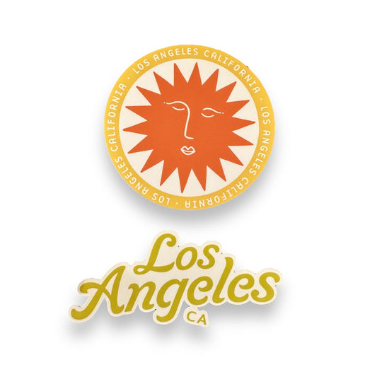 Los Angeles Sunny California Sun Vinyl Stickers (Various) - Wander Together Outfitters