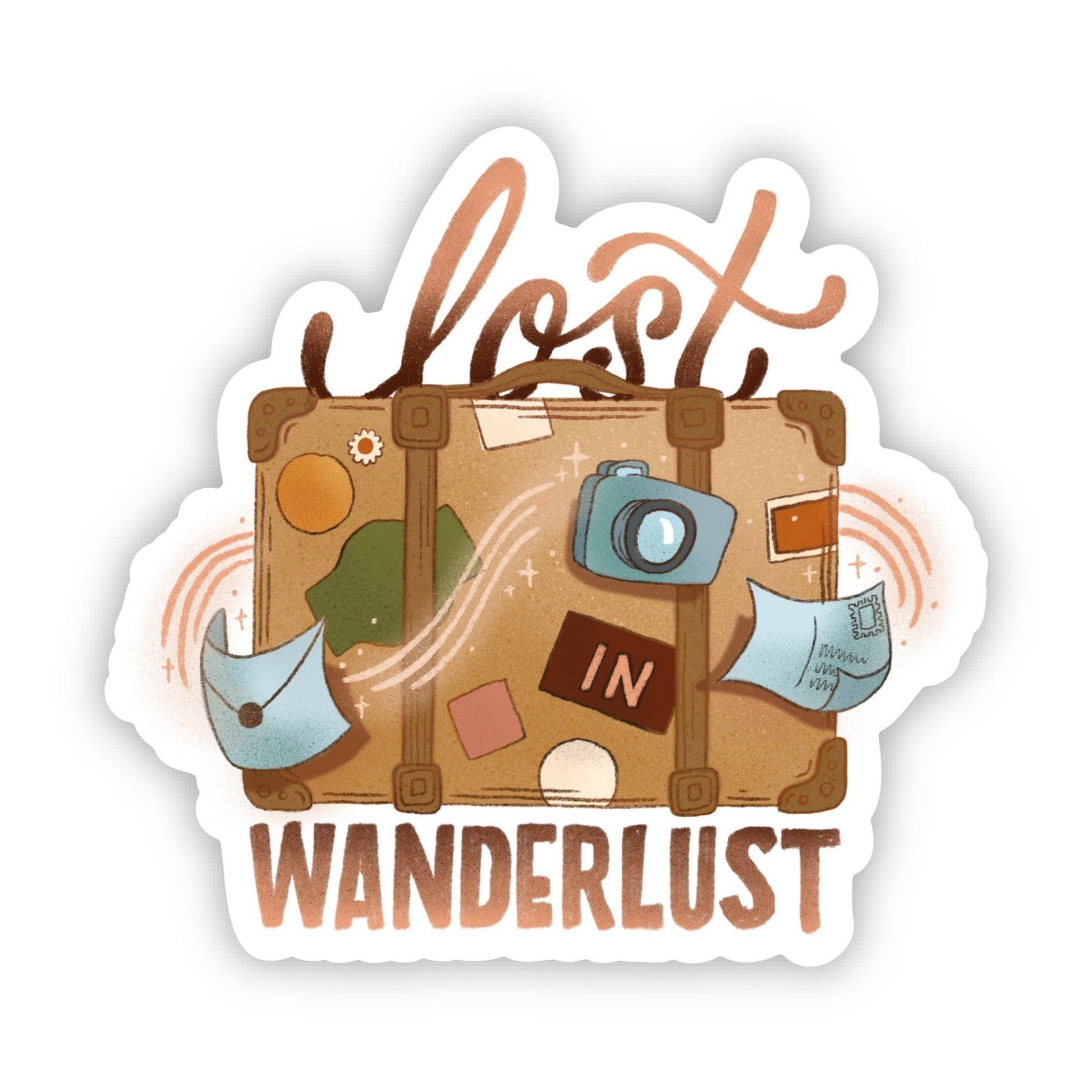"Lost in Wanderlust" Adventure Travel Sticker - Wander Together Outfitters