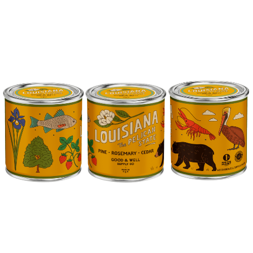 Louisiana State Candle (Pine, Rosemary, Cedar) - Wander Together Outfitters
