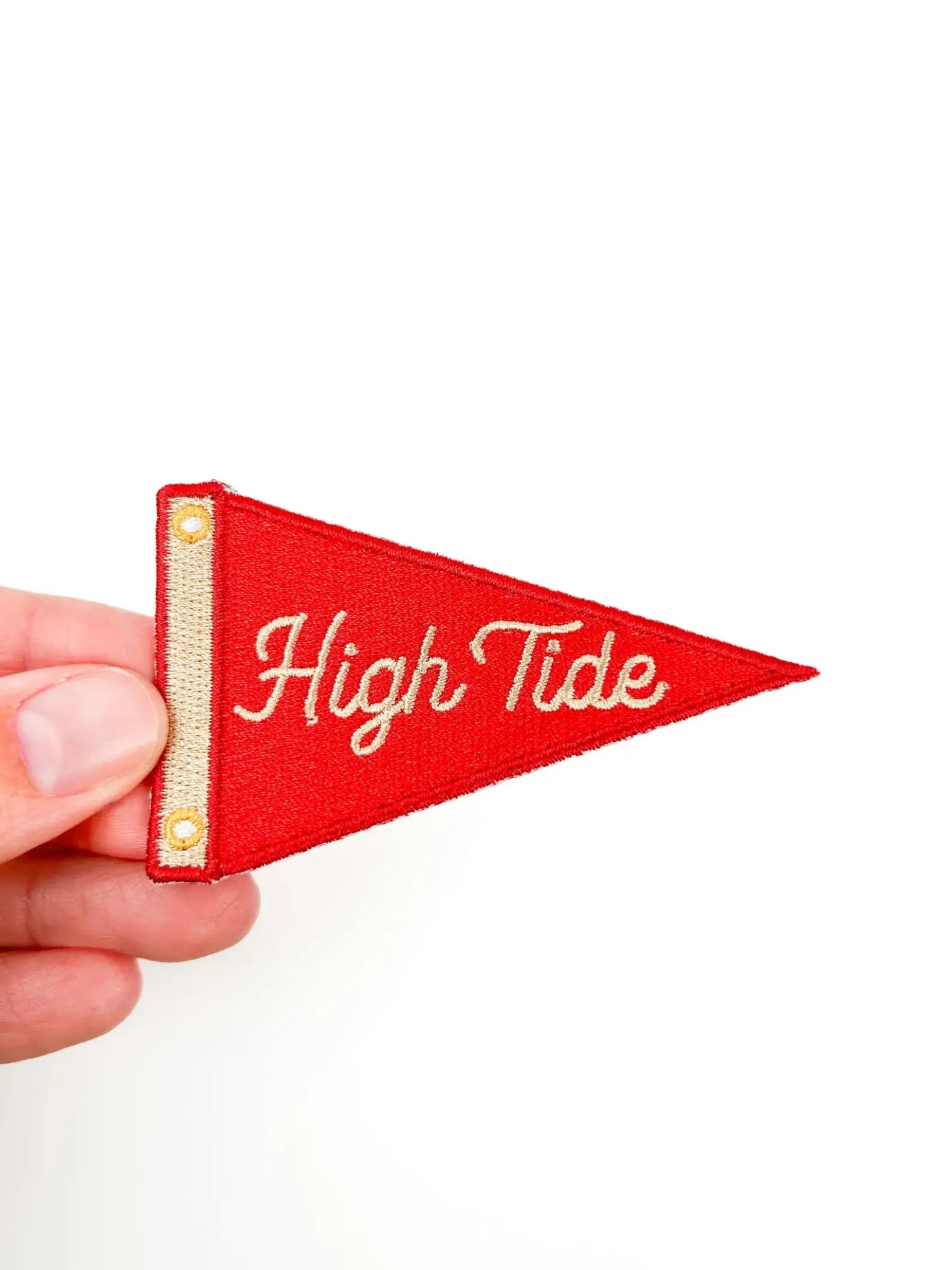 "Low Tide" and "High Tides" Patches Nautical Sailing Pennant Embroidered Iron On - Wander Together Outfitters