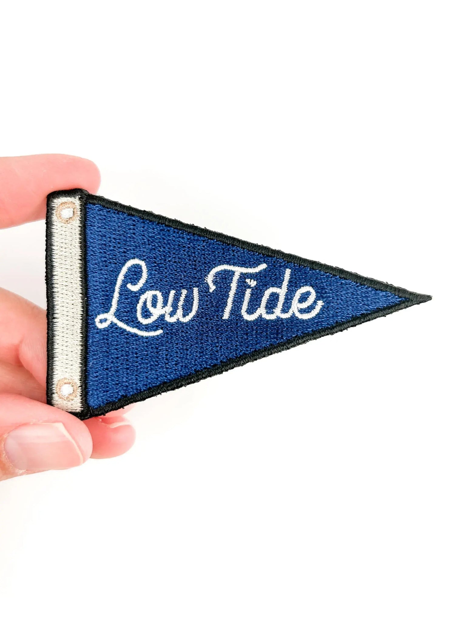 "Low Tide" and "High Tides" Patches Nautical Sailing Pennant Embroidered Iron On - Wander Together Outfitters