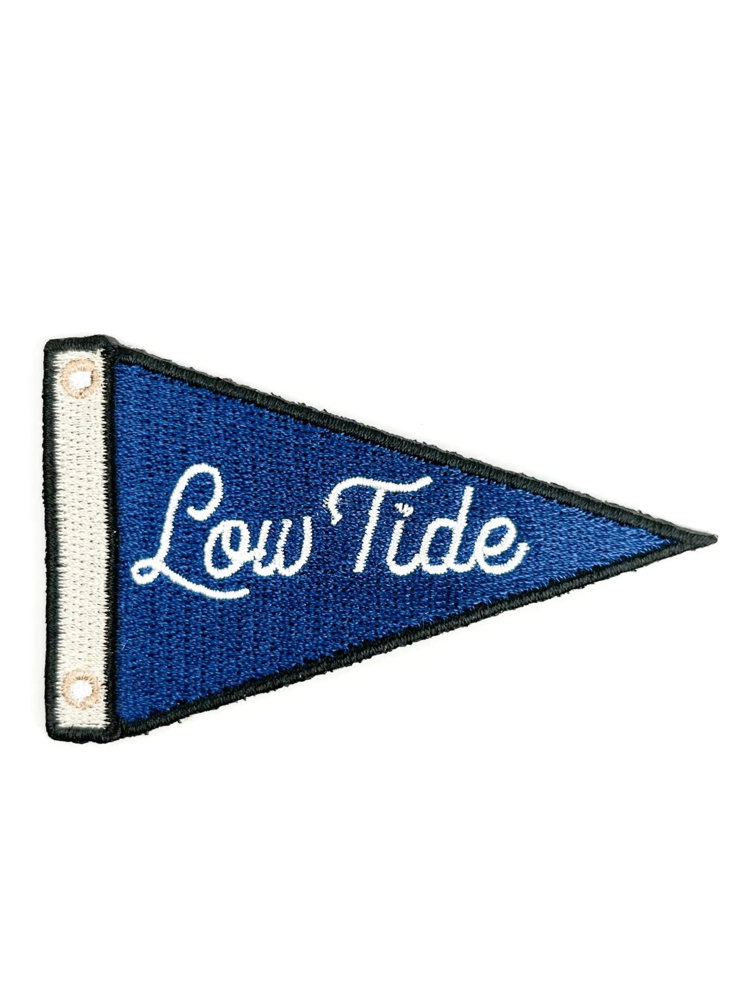"Low Tide" and "High Tides" Patches Nautical Sailing Pennant Embroidered Iron On - Wander Together Outfitters
