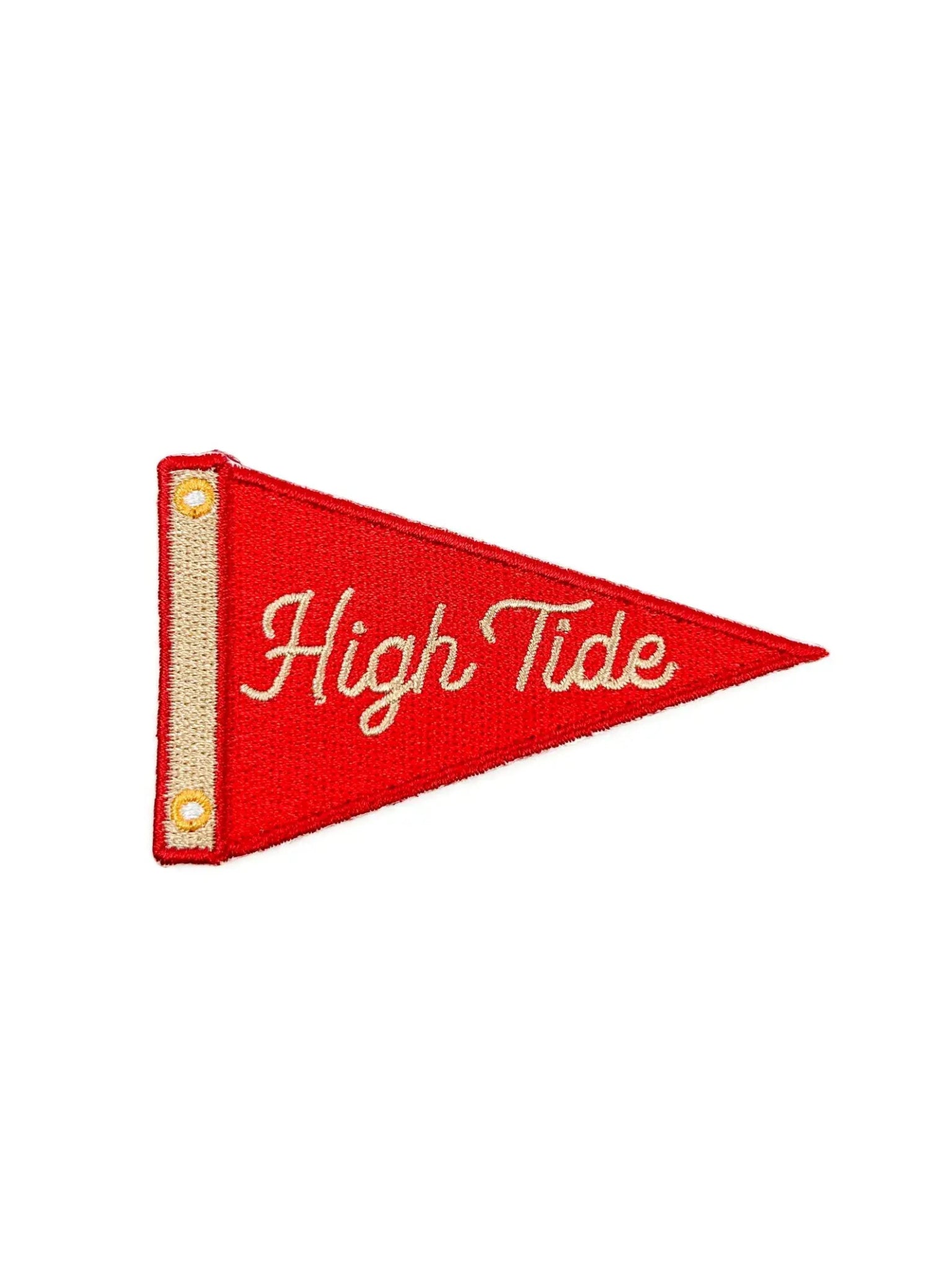 "Low Tide" and "High Tides" Patches Nautical Sailing Pennant Embroidered Iron On - Wander Together Outfitters
