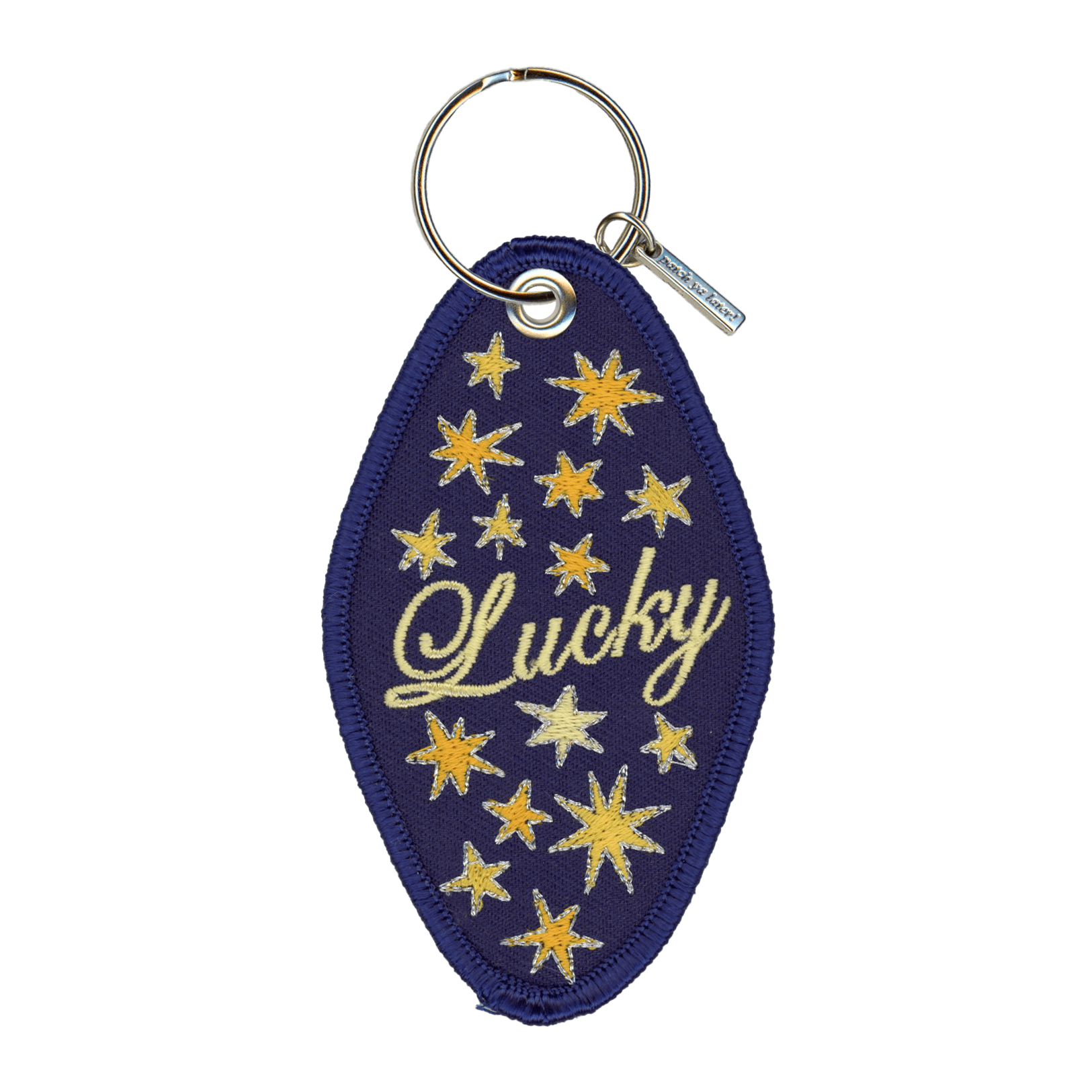 Lucky Star Embroidered Dual Sided Keychain - Wander Together Outfitters