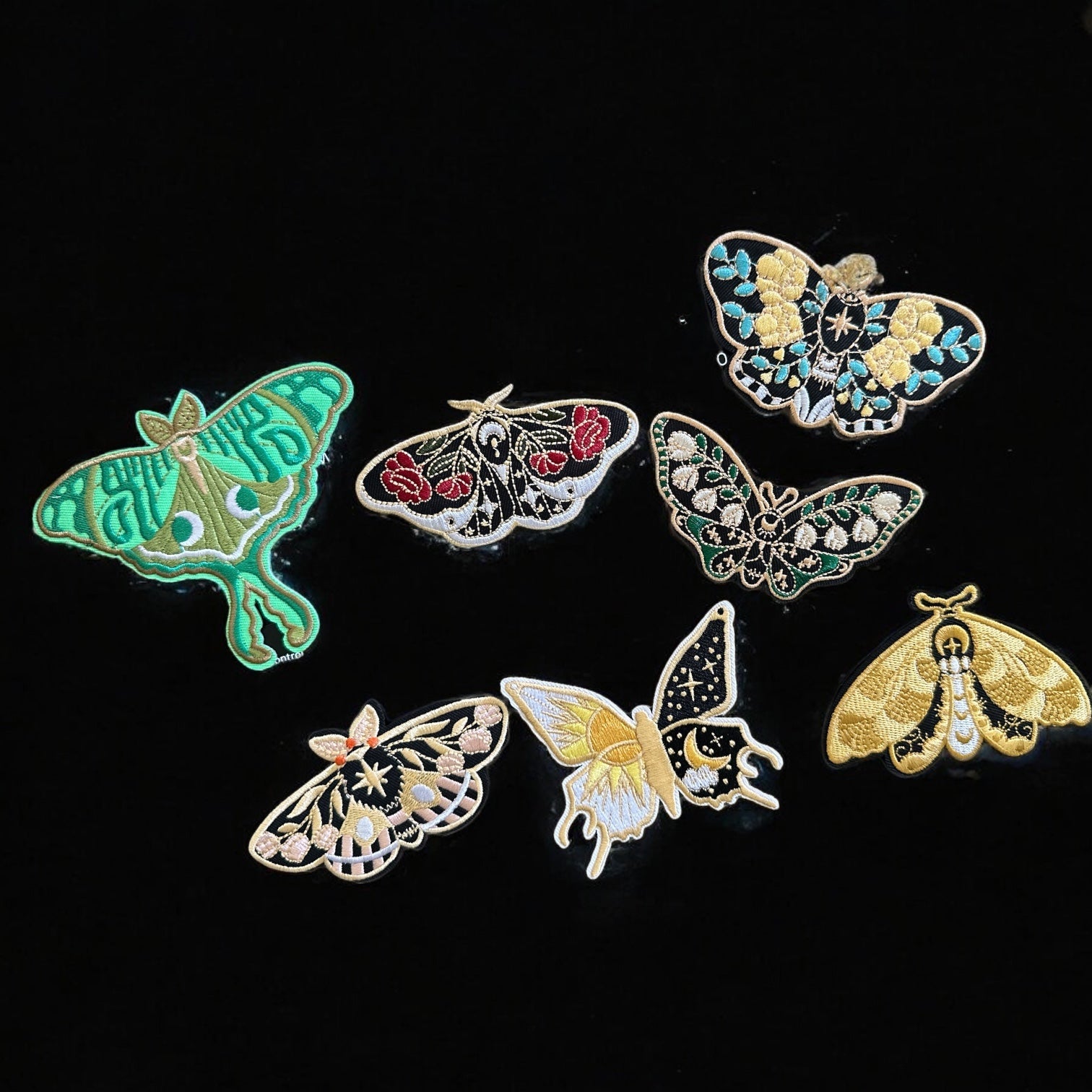 Lunar Moth and Butterfly Iron On Embroidered Patches (Various) - Wander Together Outfitters