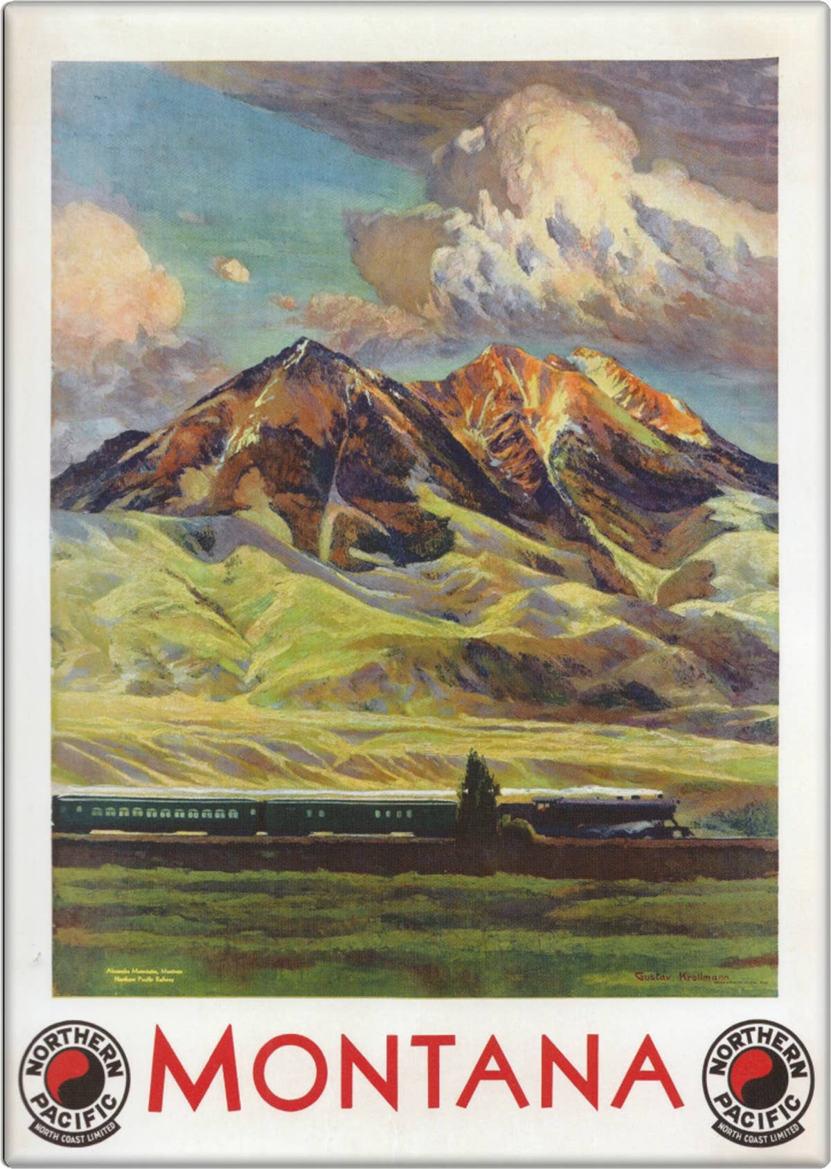 Magnet - "Montana - Northern Pacific" Poster Reproduction - Wander Together Outfitters