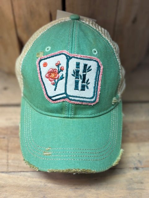 Mahjong Cards Colorful Distressed Soft Hat (Various Colors) - Wander Together Outfitters
