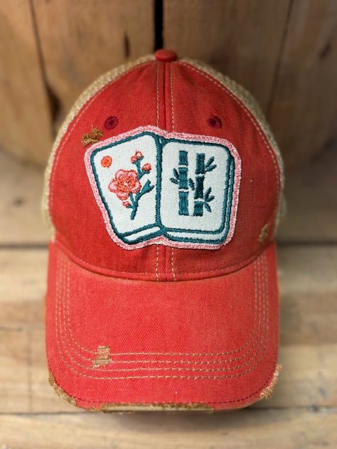 Mahjong Cards Colorful Distressed Soft Hat (Various Colors) - Wander Together Outfitters