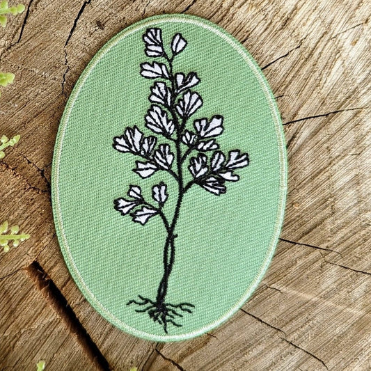 Maidenhair Fern Embroidered Iron On Patch - Wander Together Outfitters