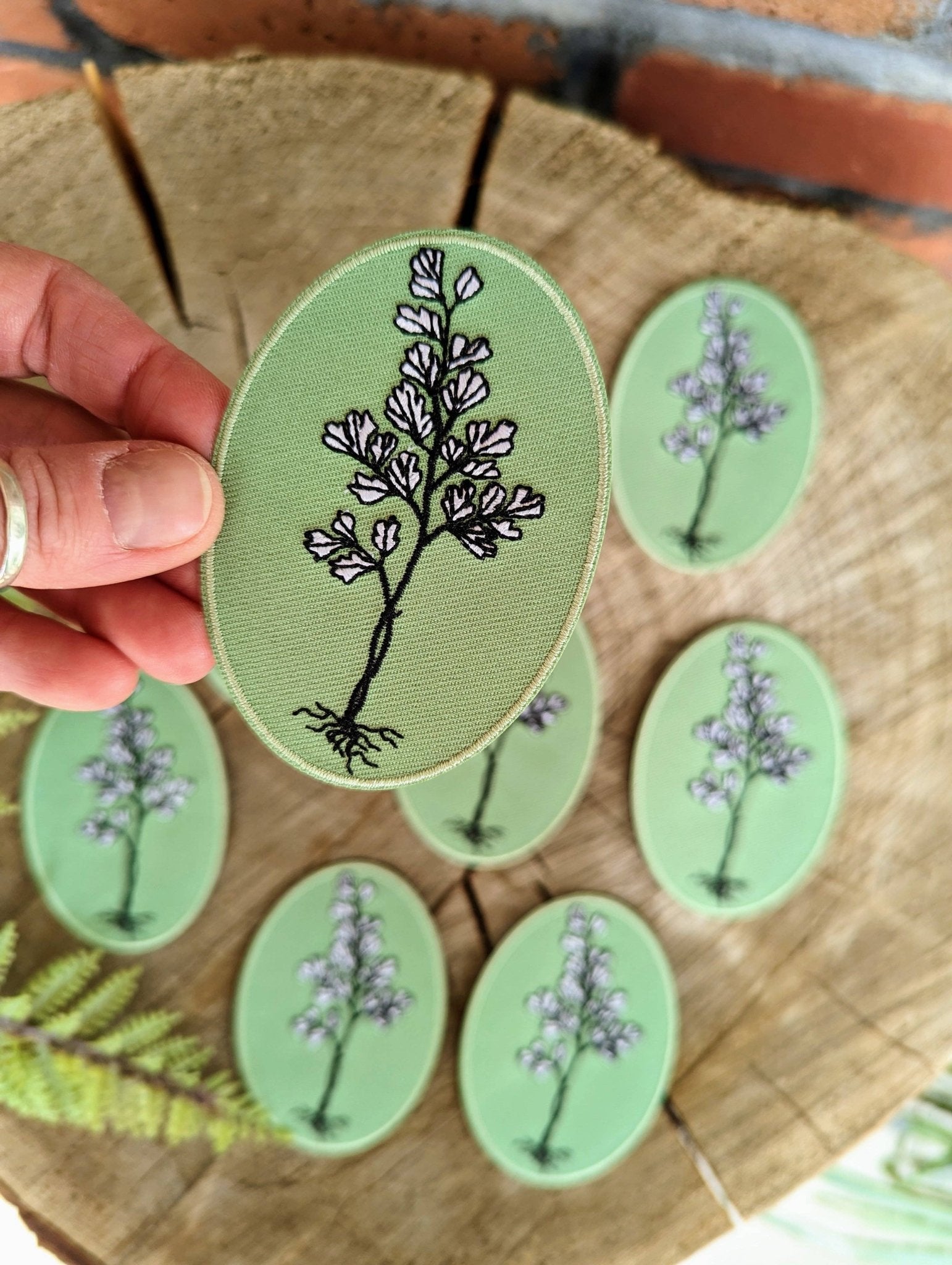 Maidenhair Fern Embroidered Iron On Patch - Wander Together Outfitters